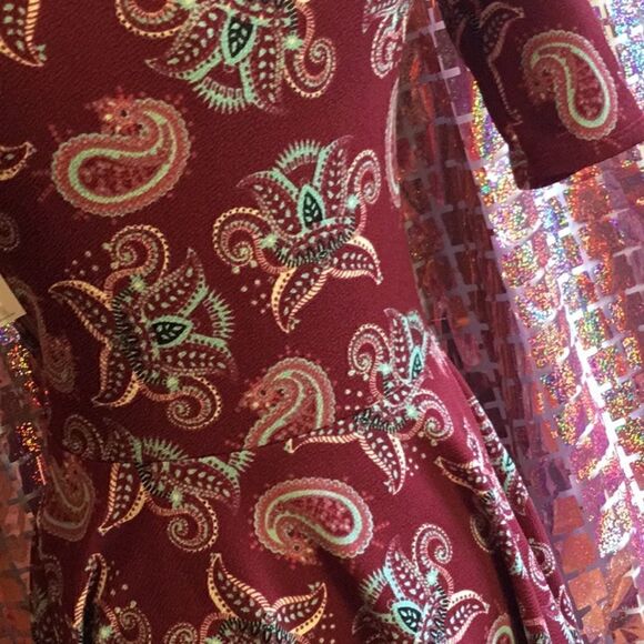 NWT LULAROE NICOLE dress in size small in a paisley design - Picture 9 of 14